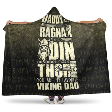 VikingStyle Hooded Blanket - Daddy You Are As Brave As Ragnar Hooded Blanket A7