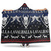 VikingStyle Hooded Blanket - Ugly Christmas Viking Fa La La La La Valhalla La Hooded Blanket A7