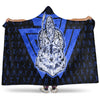 VikingStyle Hooded Blanket -Viking Odin Wolf Blue Hooded Blanket A95