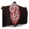 VikingStyle Hooded Blanket -Viking Odin Set Red Hooded Blanket A95
