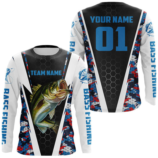 BlueJose Custom Team Name Your Name Bass Fish 3D Shirts