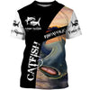 BlueJose Customize Name Catfish Fishing 3D Shirts