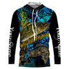 Bluejose Blue Camo Walleye Fishing Custom   Long Sleeve Fishing Shirts