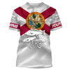 Bluejose Inshore Slam Snook, Redfish, Trout Fishing Florida State Flag Personalized