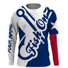 Bluejose Fish On Texas Fish Reaper Fishing Customize Name Fishing Shirts   , Texas Flag Performance Fishing Shirts