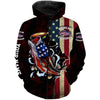 BlueJose Largemouth Bass Fishing American Fisherman Custom Name 3D Hoodie