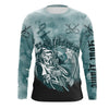 BlueJose Halloween Fish Reaper Fishing Custom Name Long Sleeve Shirts