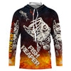 BlueJose Halloween Fish Reaper Bass Skull Fishing Long Sleeve Fishing Shirt
