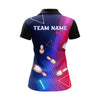 BlueJose Navy Bowling Multicolor Ladies Team Premium Customized Name 3D Shirt For Women