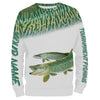 BlueJose Musky Tournament Fishing Customize Name 3D Shirts