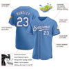 BlueJose Custom Light Blue White-Royal Authentic Baseball Jersey