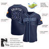BlueJose Custom Navy Navy-Powder Blue Authentic Baseball Jersey